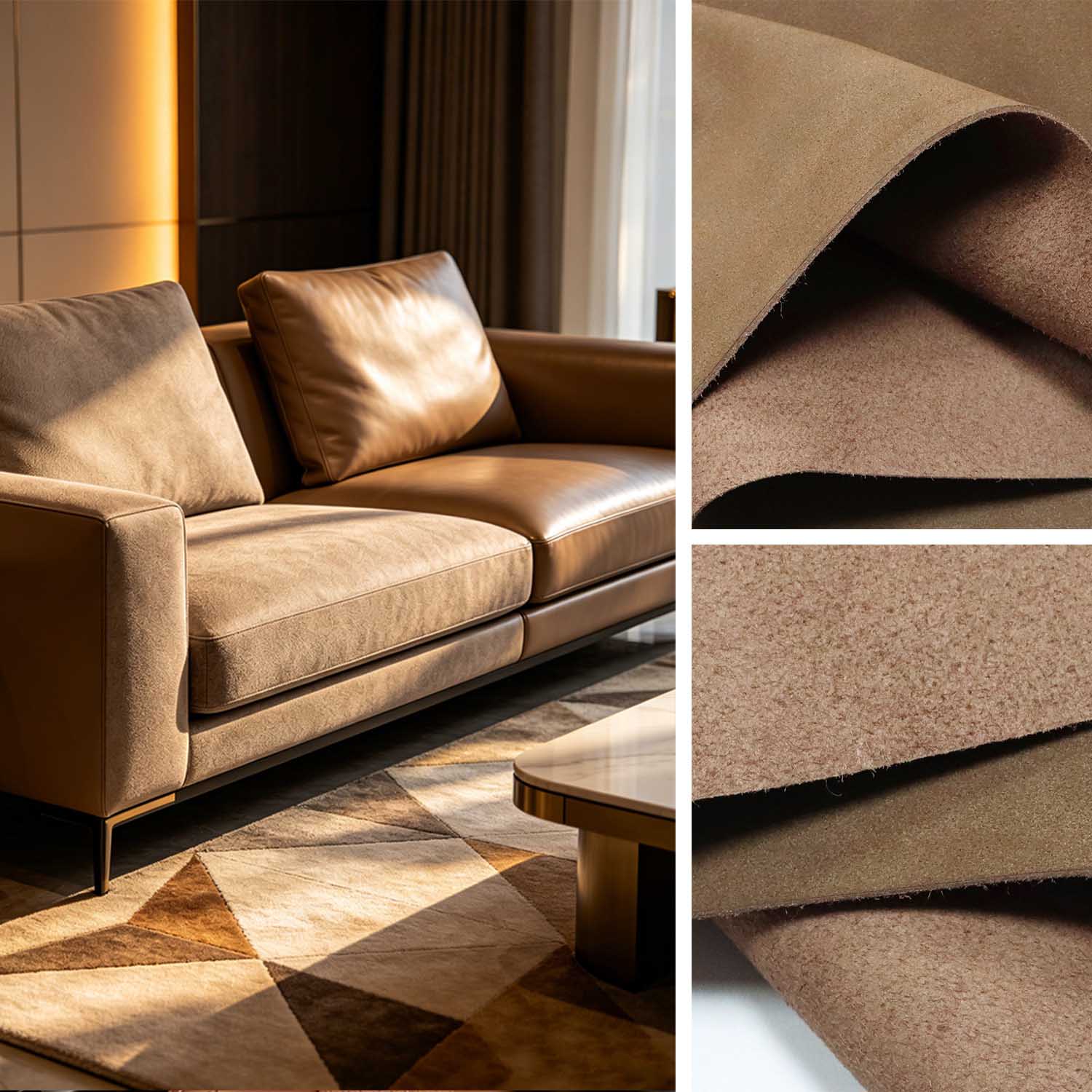 Penerapan kulit PU/PVC untuk furniture sofa