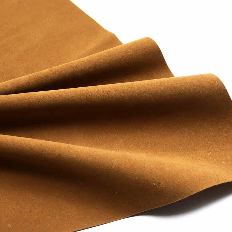 Kain Pakaian Kulit Sintetis PU Suede Sisi Ganda