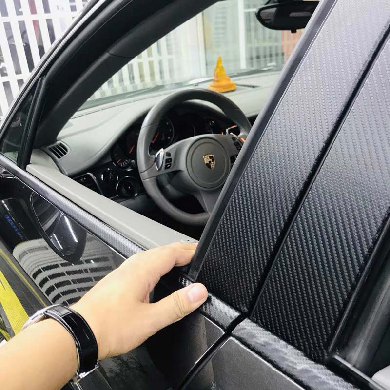 Kain Interior Mobil Buatan Kulit Sintetis PVC Serat Karbon